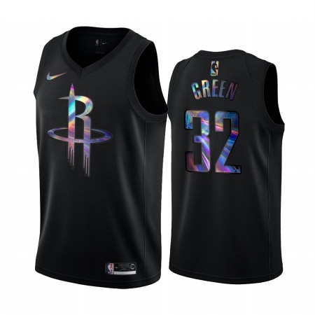 Camiseta Hombre NBA Houston Rockets Jeff Green 32 Iridescent HWC Collection Swingman